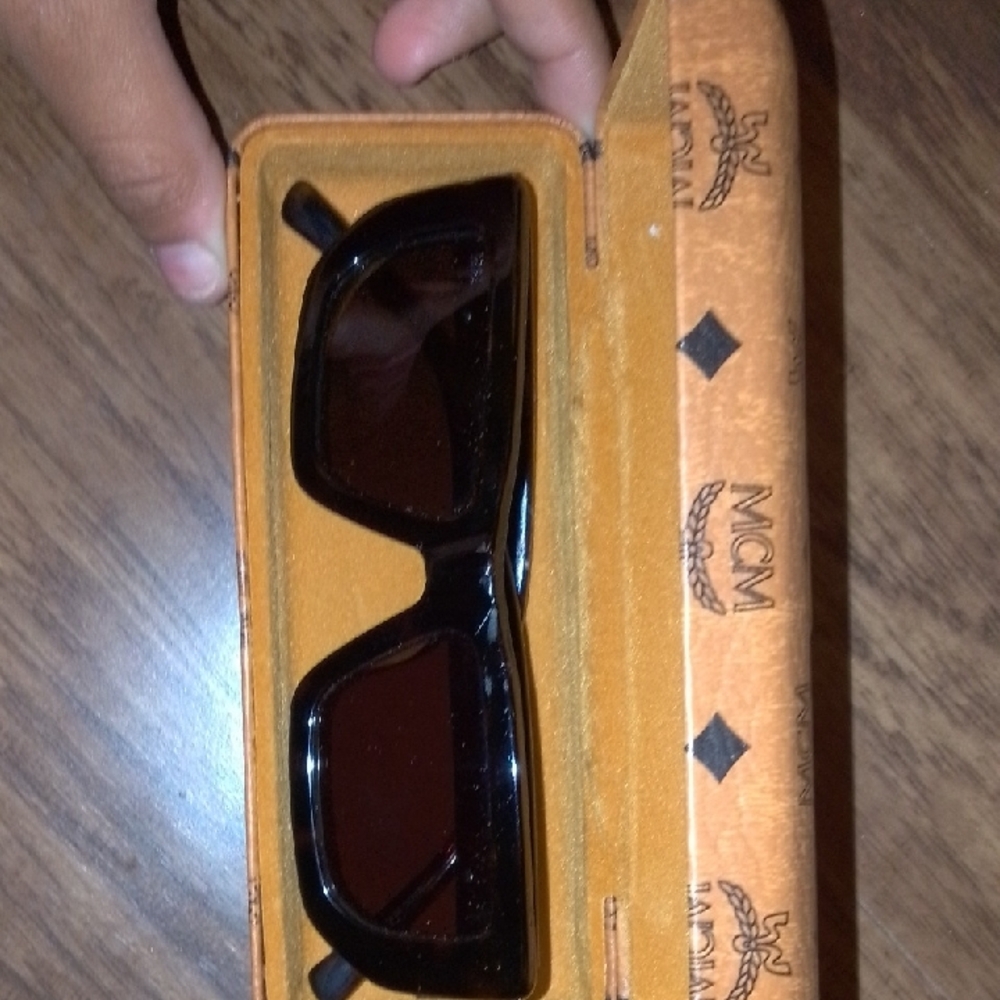 MCM Black Sunglasses with Orange Case